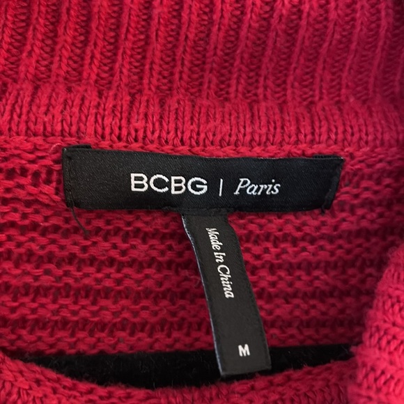 BCBG Women’s Cherry Pink Knit Sweater - Picture 3 of 5